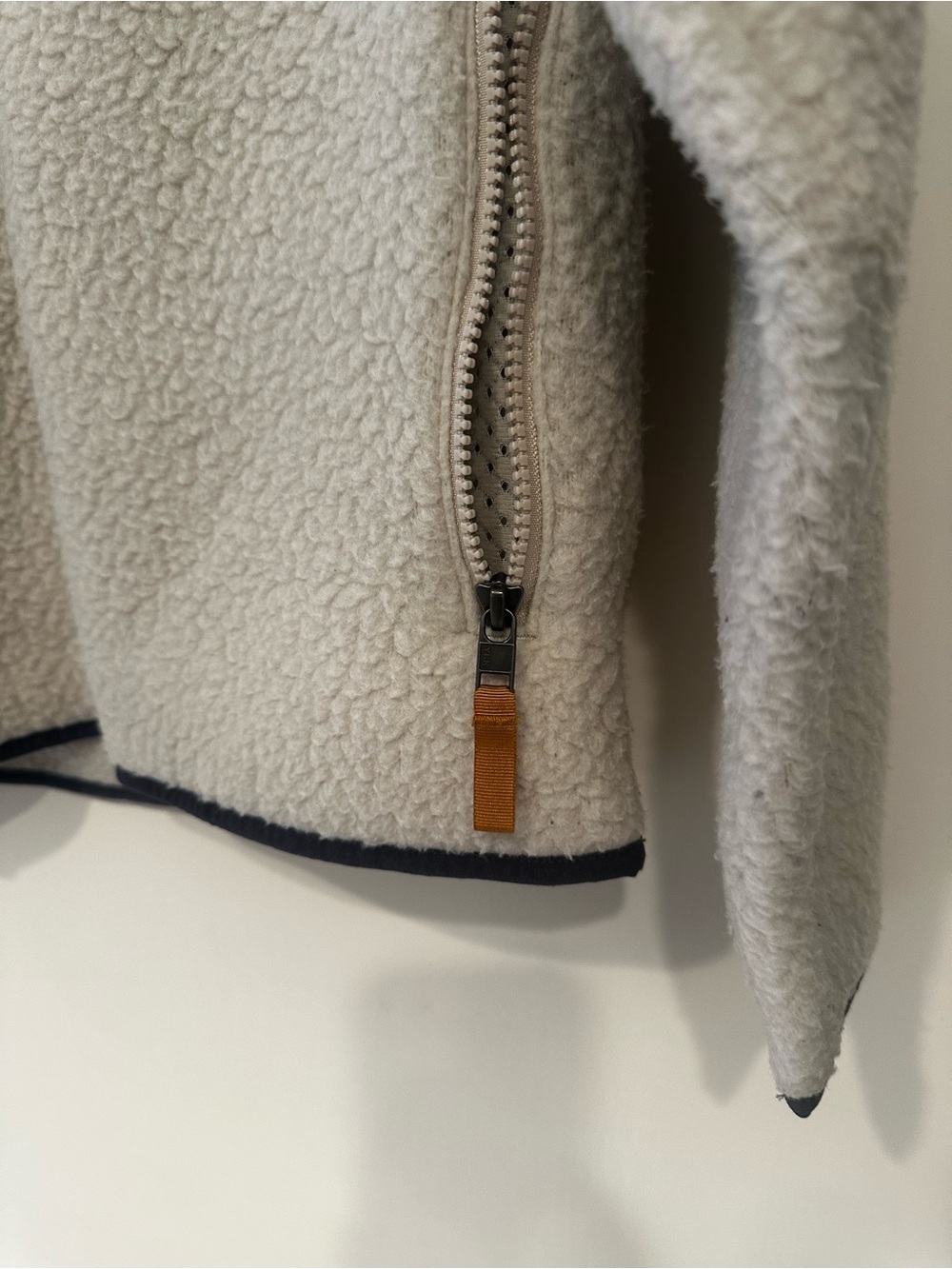 Patagonia Cream Sherpa Quarter-Zip Fleece Jacket - Picture 5 of 5